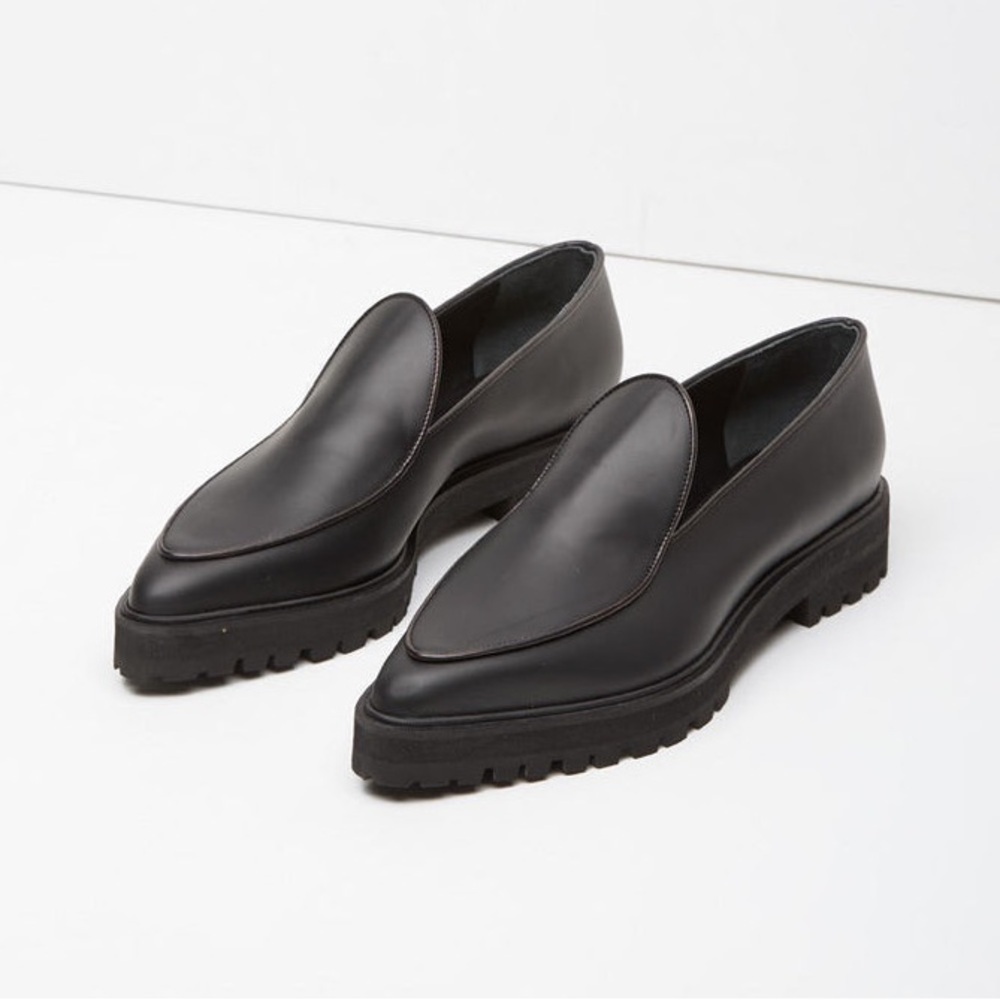 PROENZA SCHOULER Pointy Toe Loafer in Black Size 38